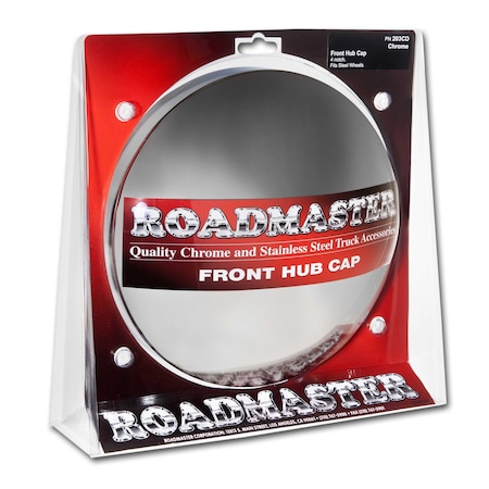 Roadmaster Chrome Front Hub Cap, 4 Notch 203CD